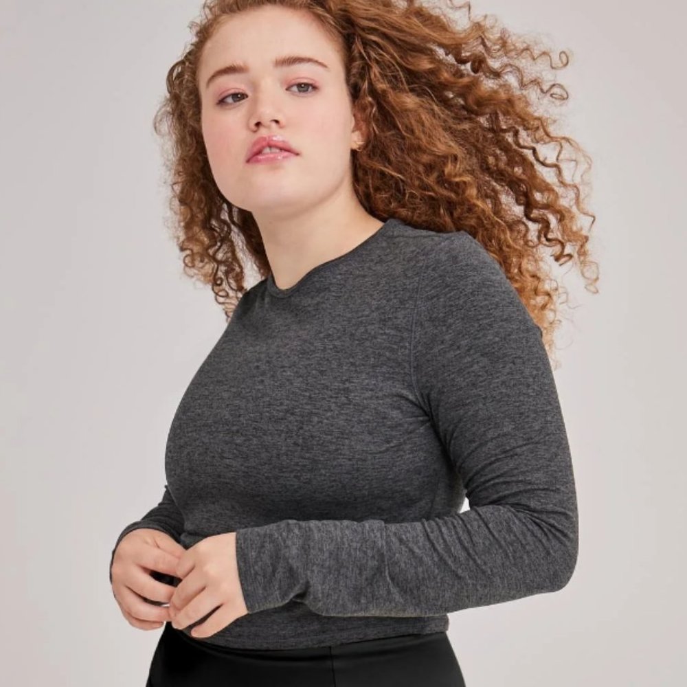 GF Collective Long Sleeve Crop Top Moon Lift, Size Small